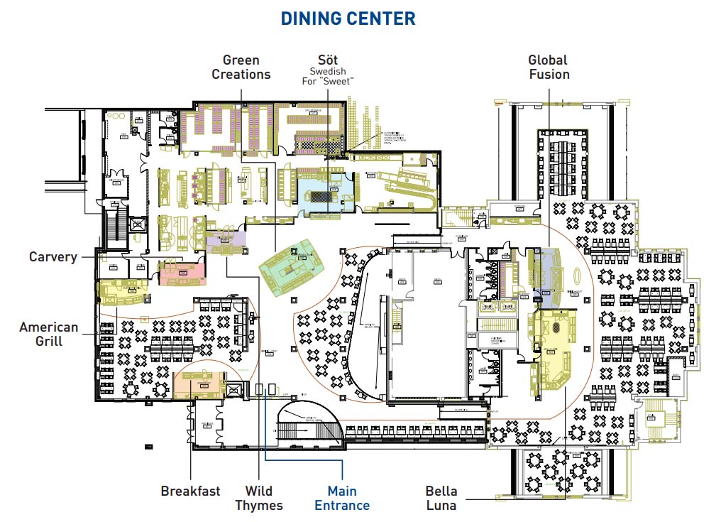 dining center map