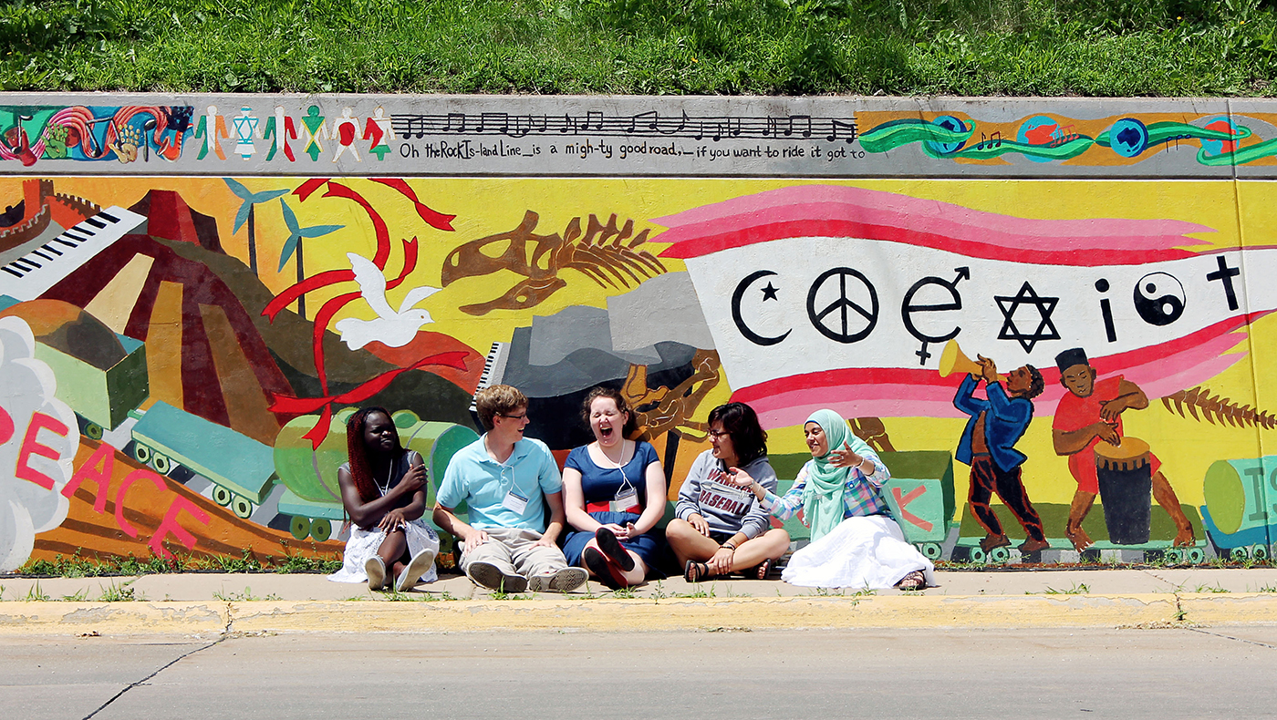 mural wall sitters