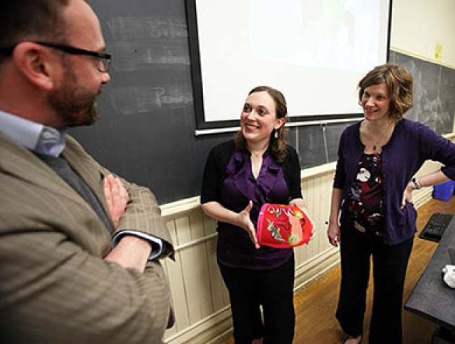 Brooke Armstrong '12, Dr. Adam Kaul and Dr. Carrie Hough