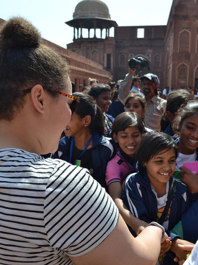 Students at Fort Agra