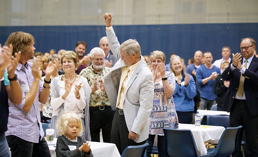 Retiring coach and professor Paul Olsen 