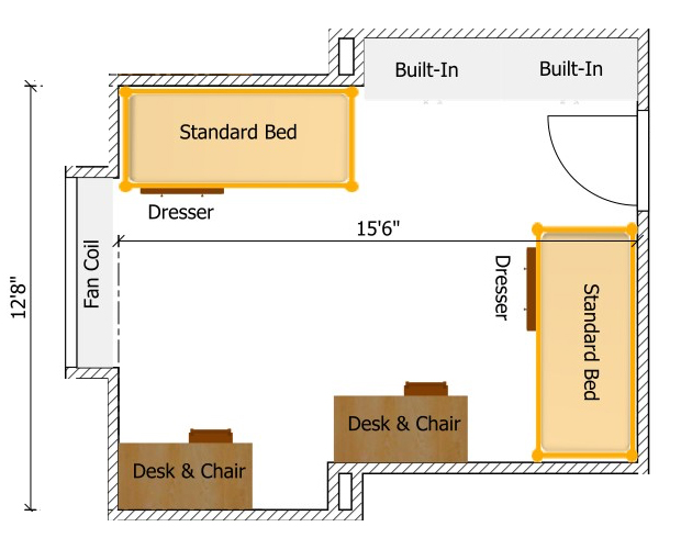 3rd floor standard even room