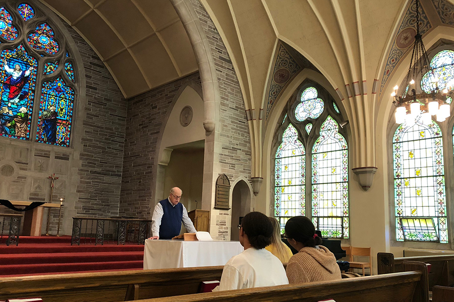 Dan Lee in chapel