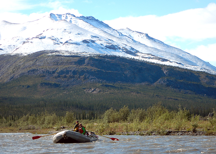 Arkle rafting the river