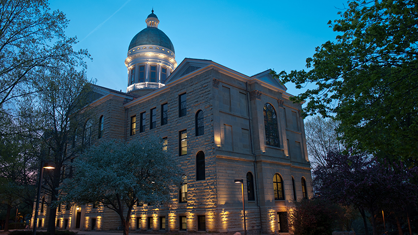 Old Main at night