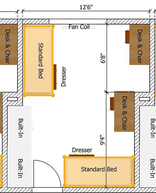 erickson typical room layout