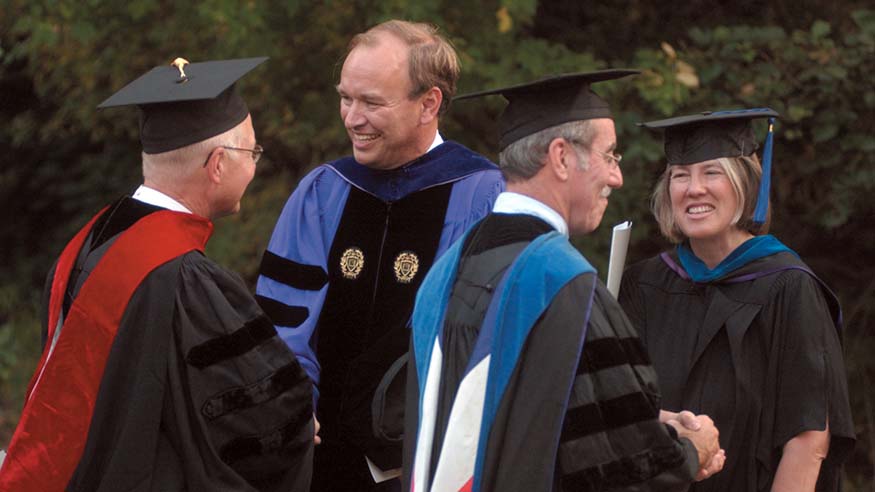 Steve and Jane Bahls at his inauguration