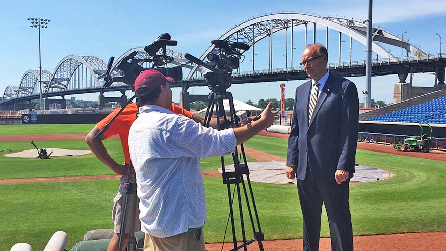 Steve Bahls interviewed at Modern Woodmen Park