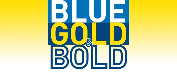 blue gold and bold