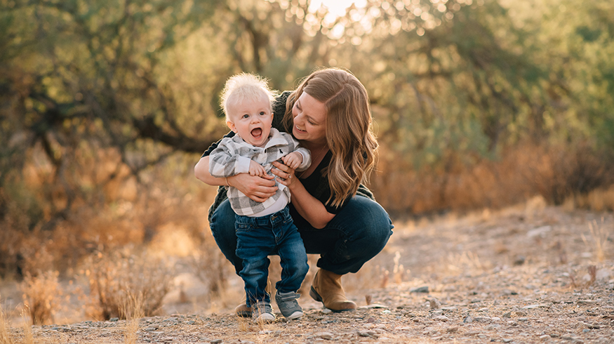 Katrina Graf and son