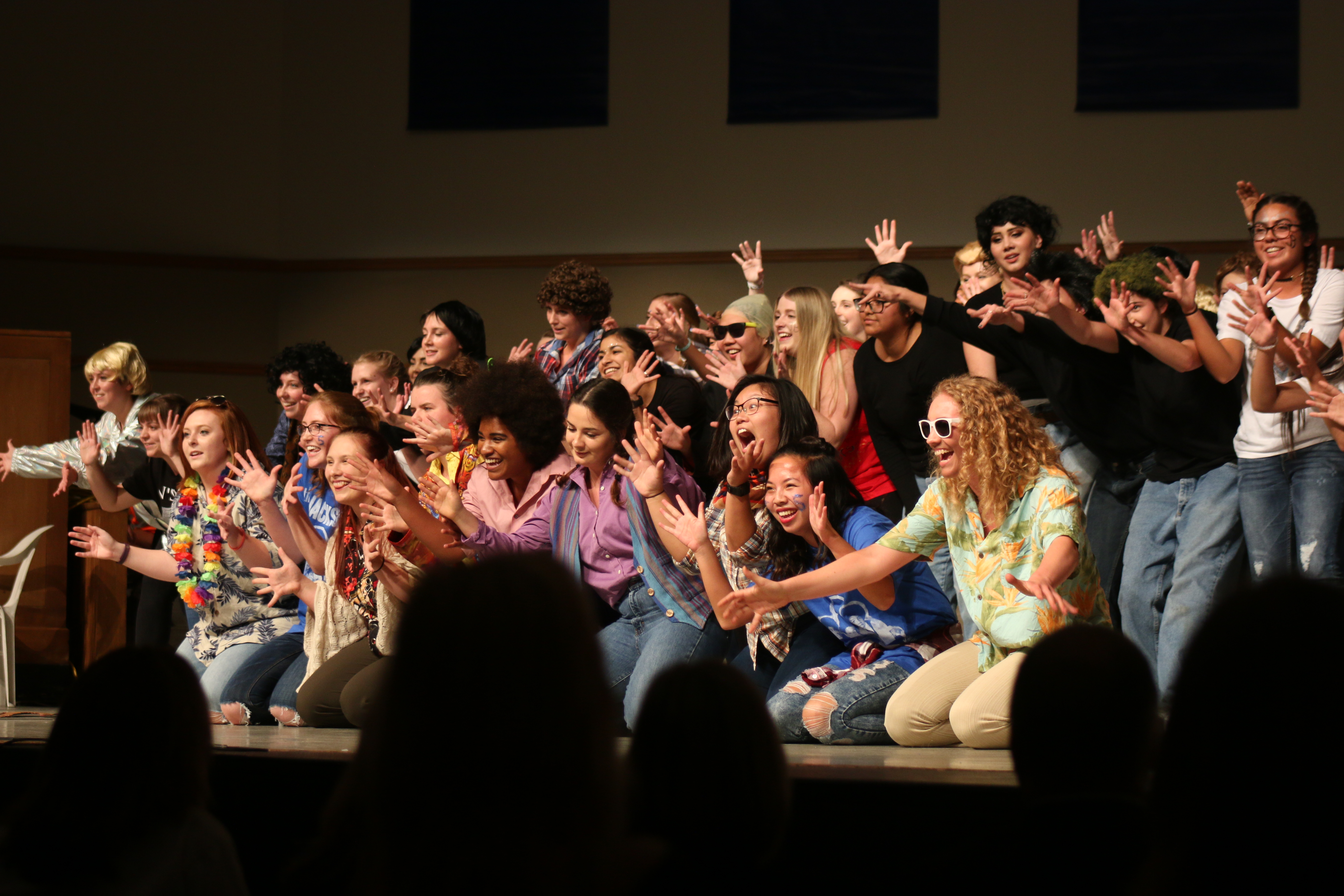 greek life students at an annual homecoming event.