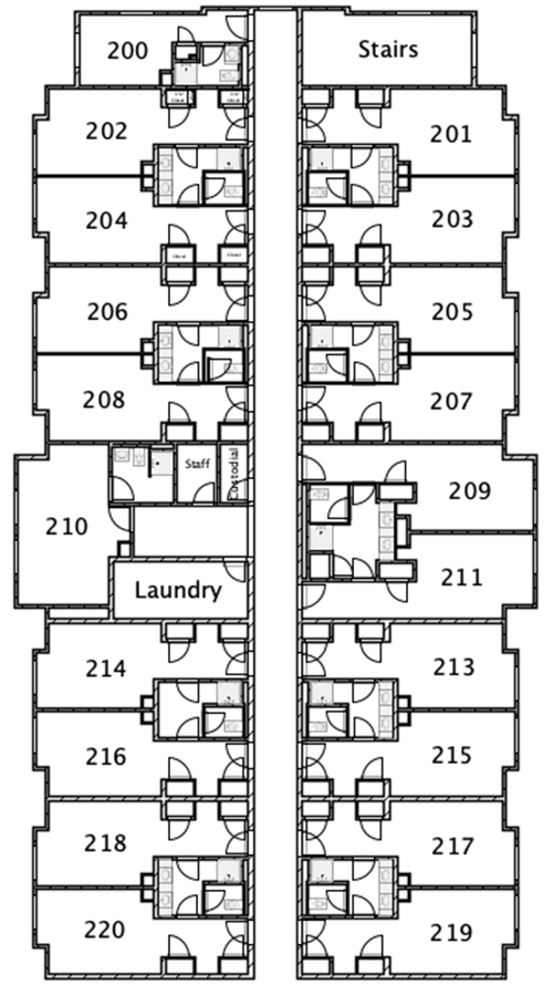 Swanson Commons, second floor suites