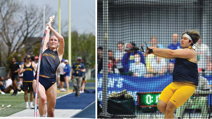 Kat Kresbasch vault and carson eipers throw