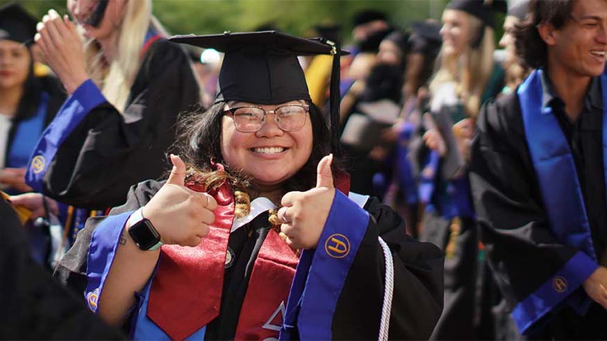 Students at graduation