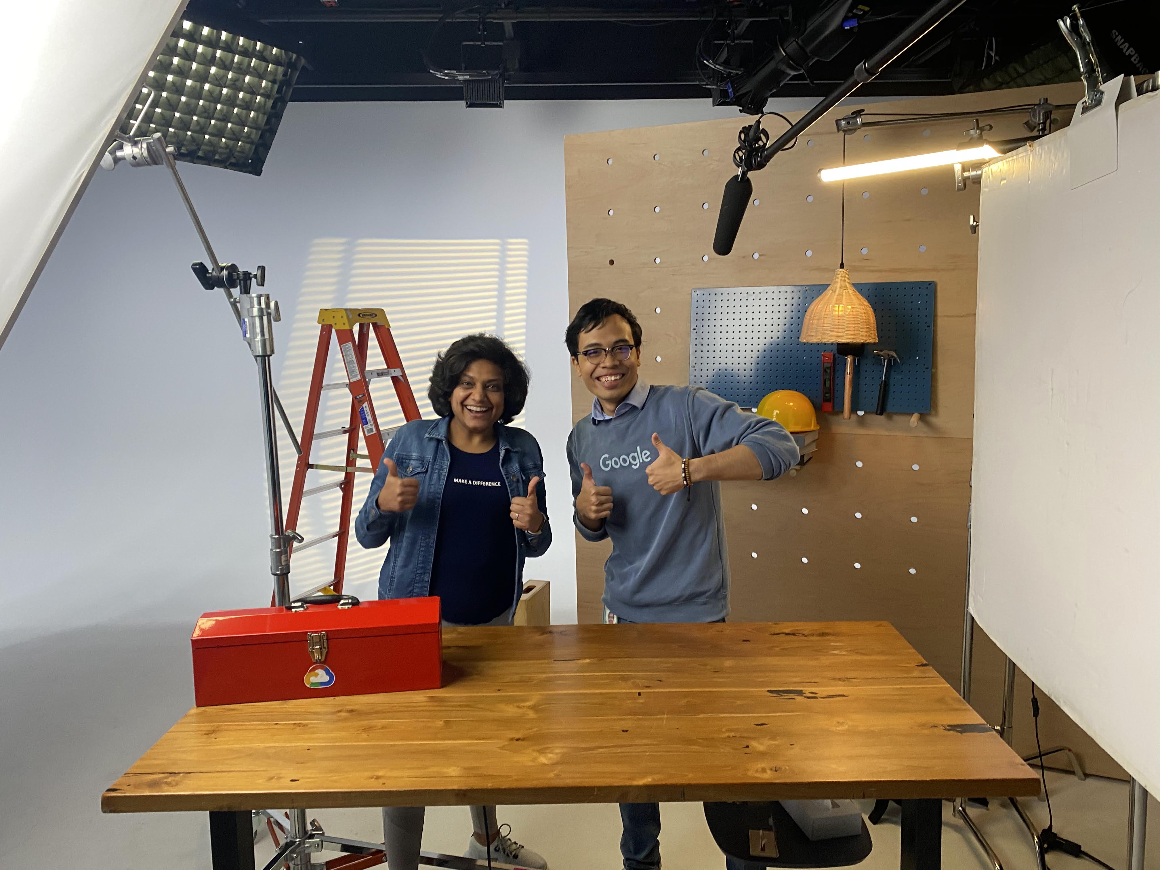 Christopher Le poses on Google set.