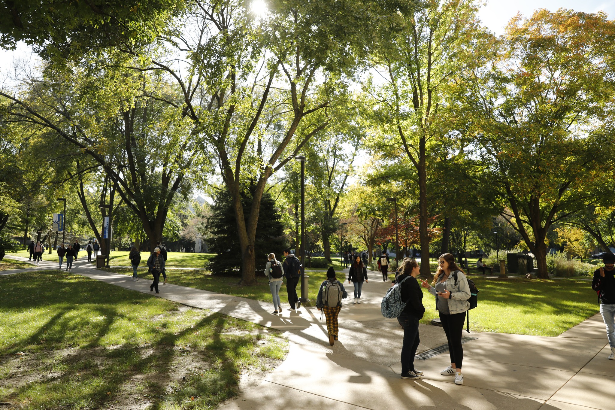 Students walking on Augustana Quad