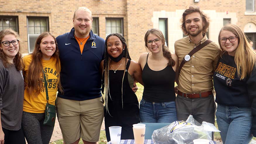 Alumni gathered at the block party