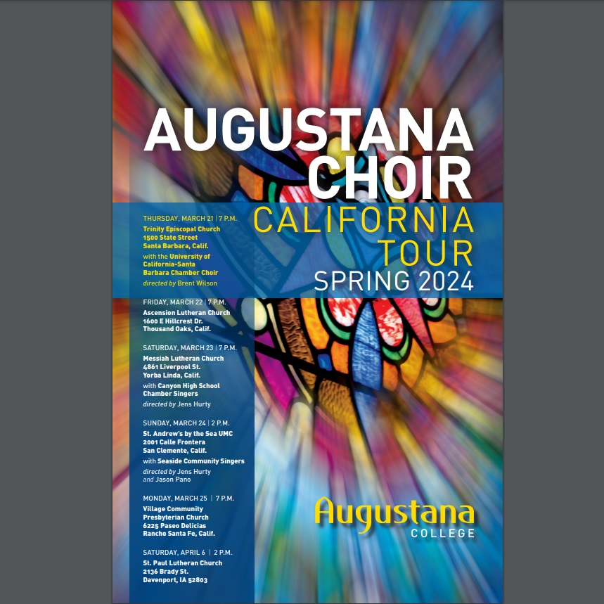 Augustana Choir tour poster preview