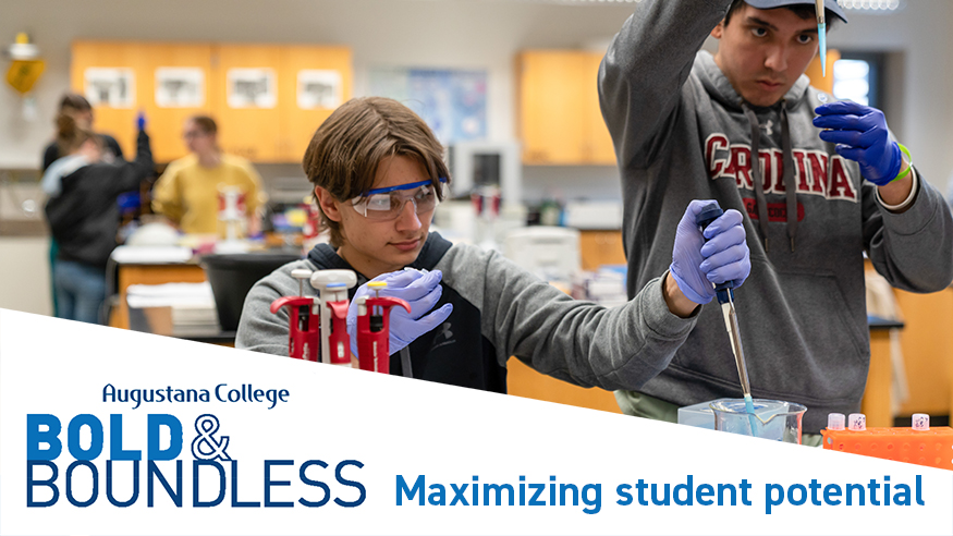 Students working in a lab