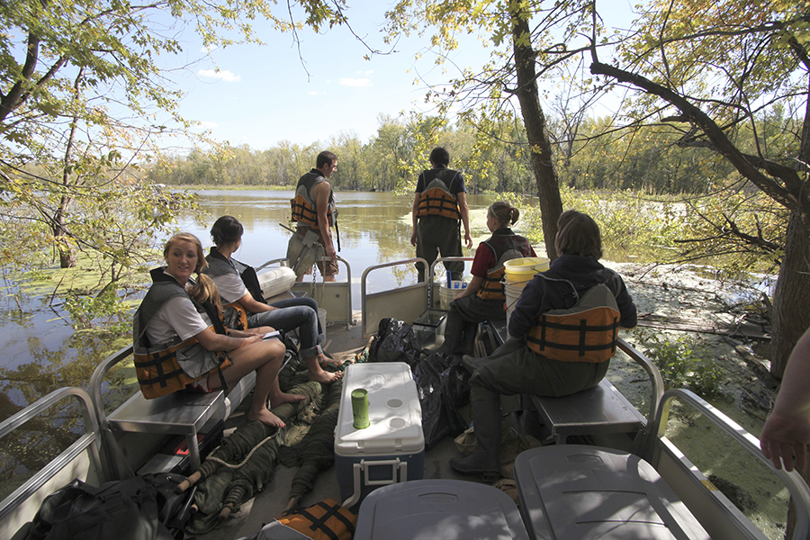 A “floating class” on nearby Rock River