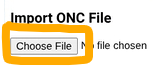 Step 8: Scroll to the bottom of the page and click on "Choose File" under the Import ONC File section of the page.