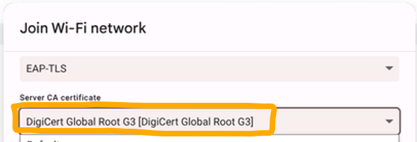 Step 12: Keep the "Server G3 certificate" and click "Connect."