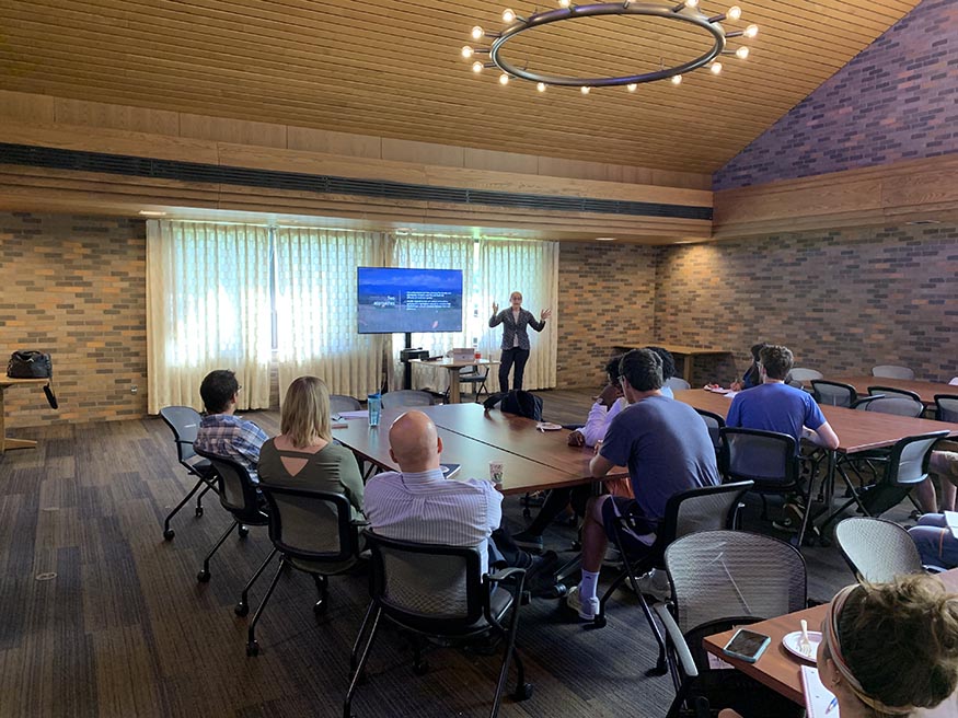 Katherine Beydler's presentation in Augustana's Wilson Center