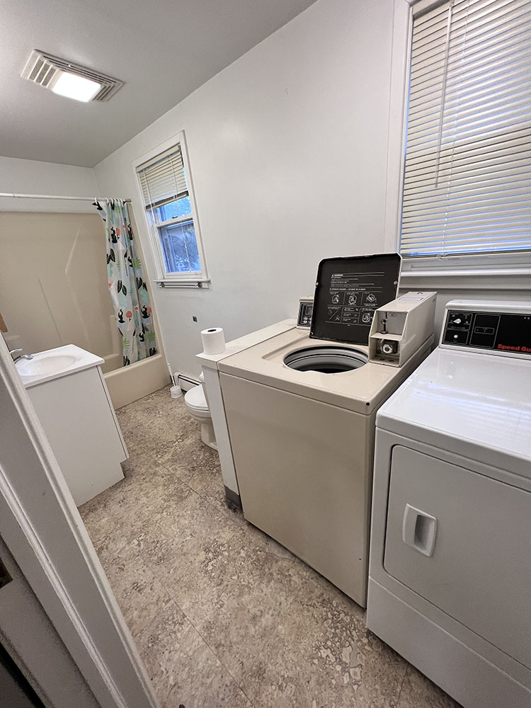 Zander bathroom and laundry room