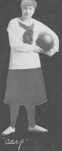 Blanche Carpenter, aka "Carp," from the 1914-1915 women's basketball team.