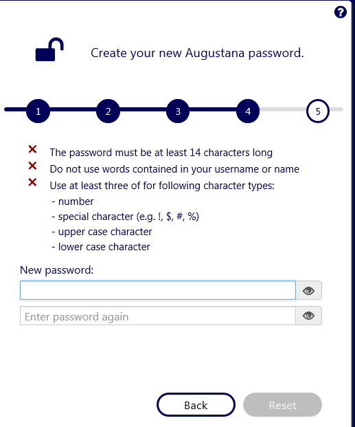 Step 7: Enter a new password