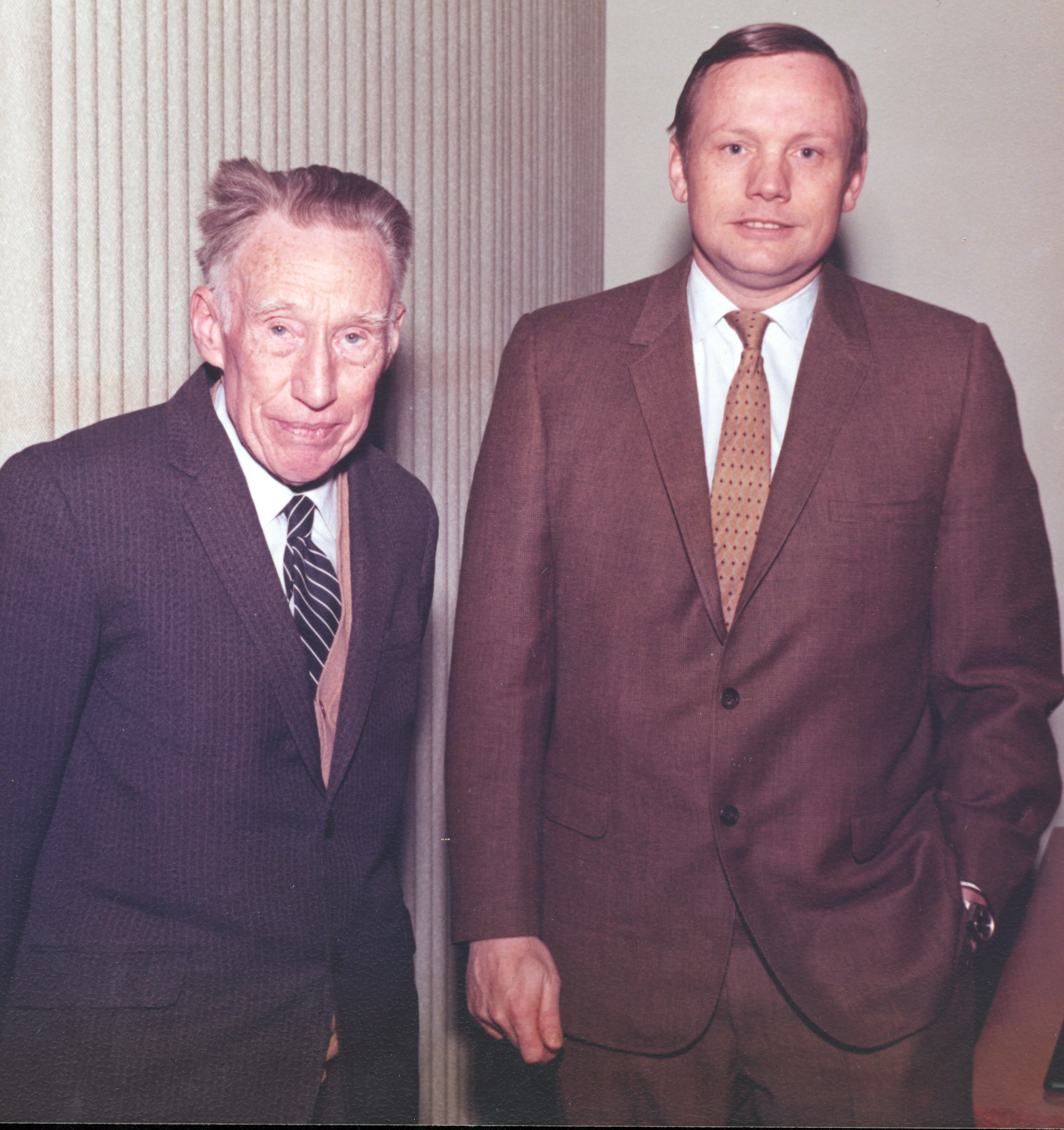 Dr. Fritioff Fryxell and Neil Armstrong