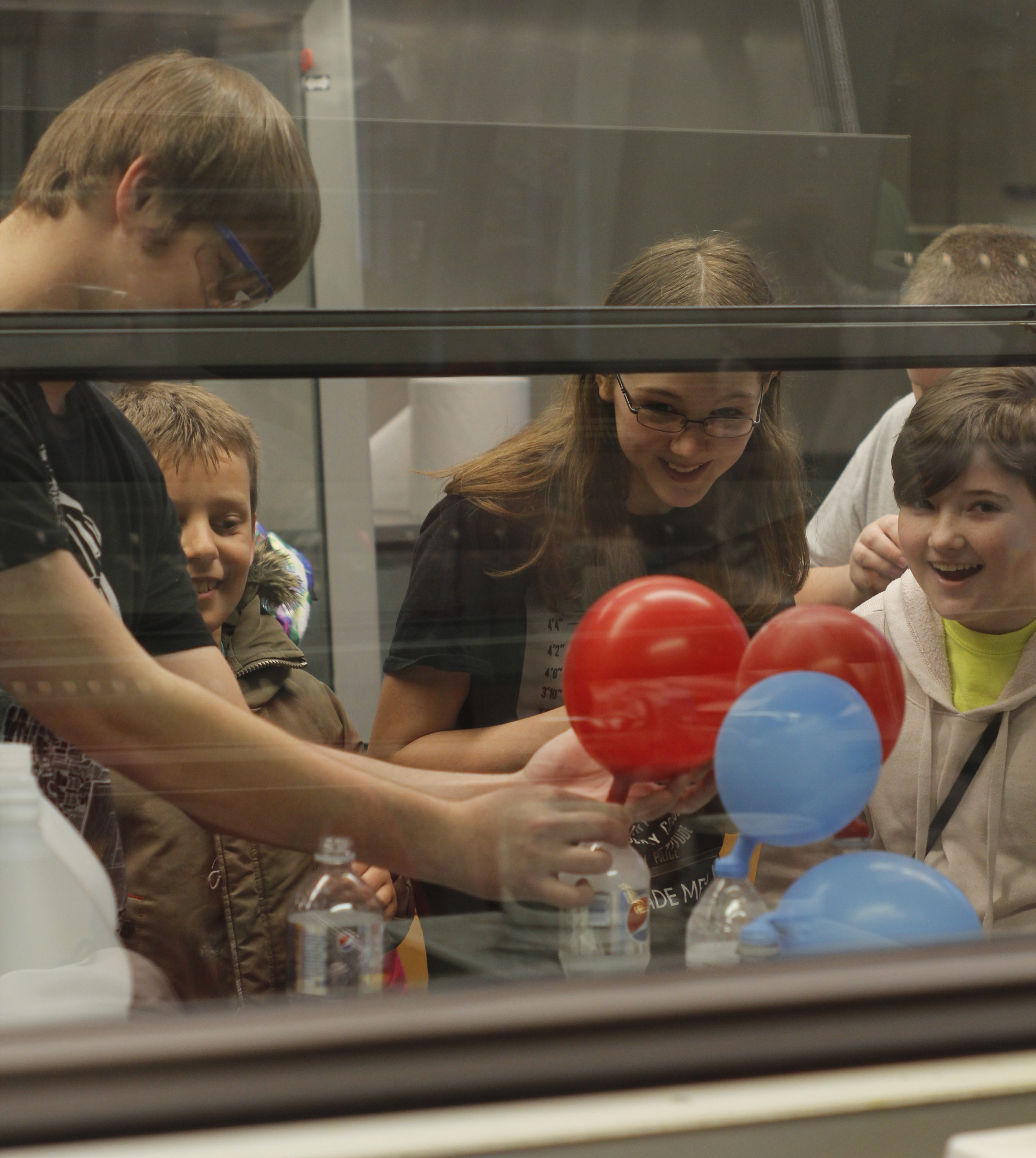 children with balloons