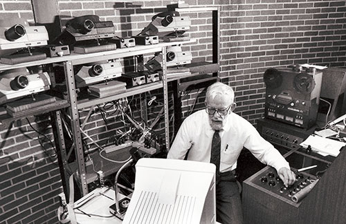 melbert peterson at desk