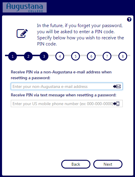 Step 5: Enter email and cell phone for enrollment