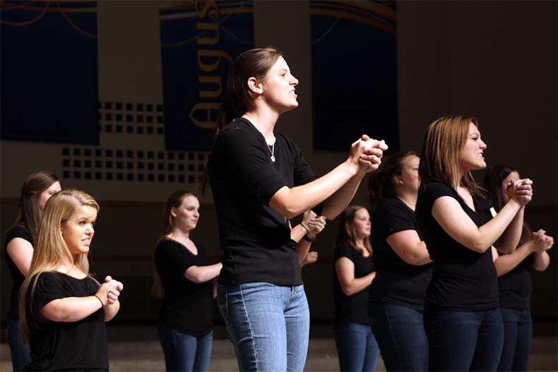 CSD students sign a musical