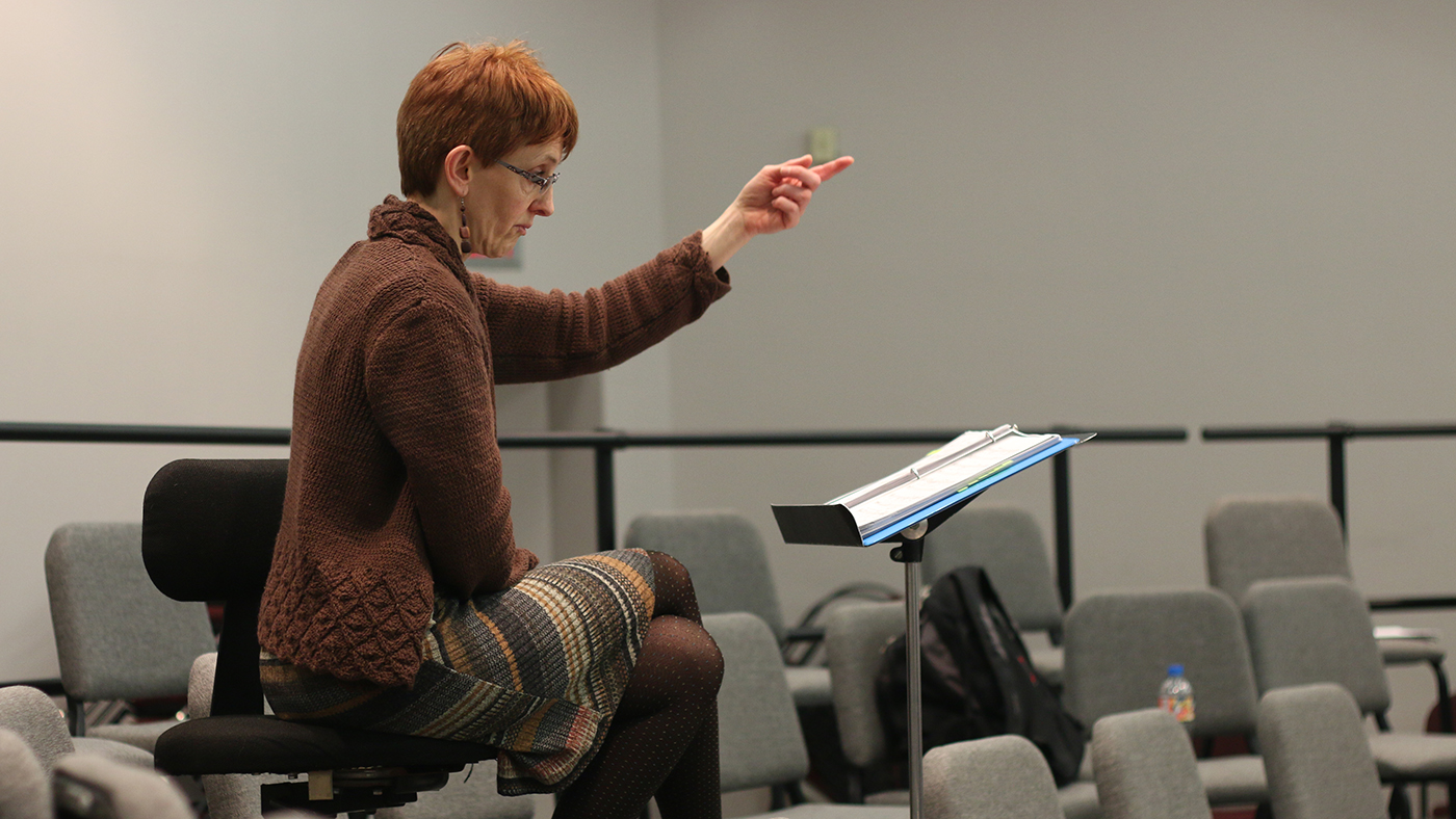 Michelle Crouch, opera rehearsal