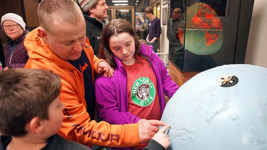 Guests at the planetarium