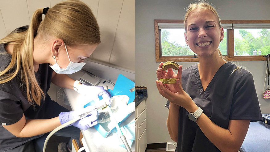 Intern at dental office