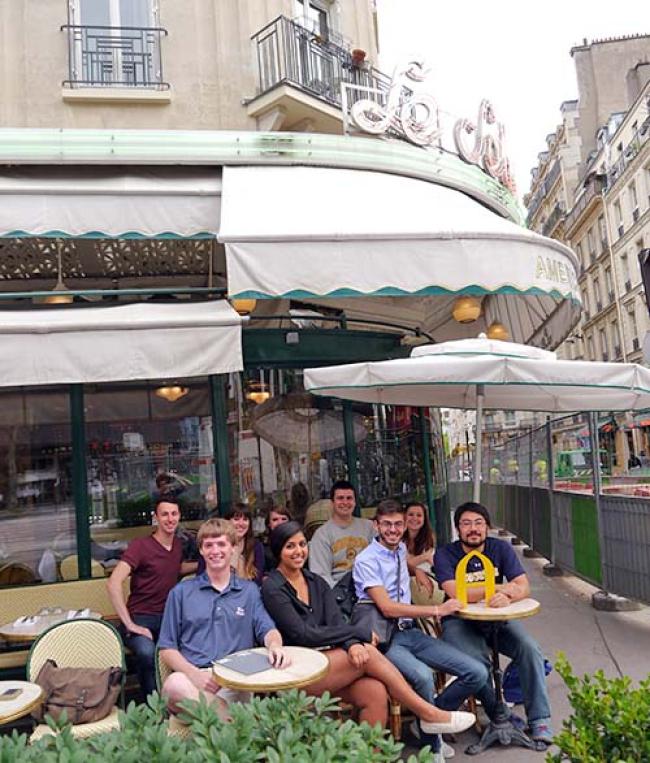 English students in Paris.