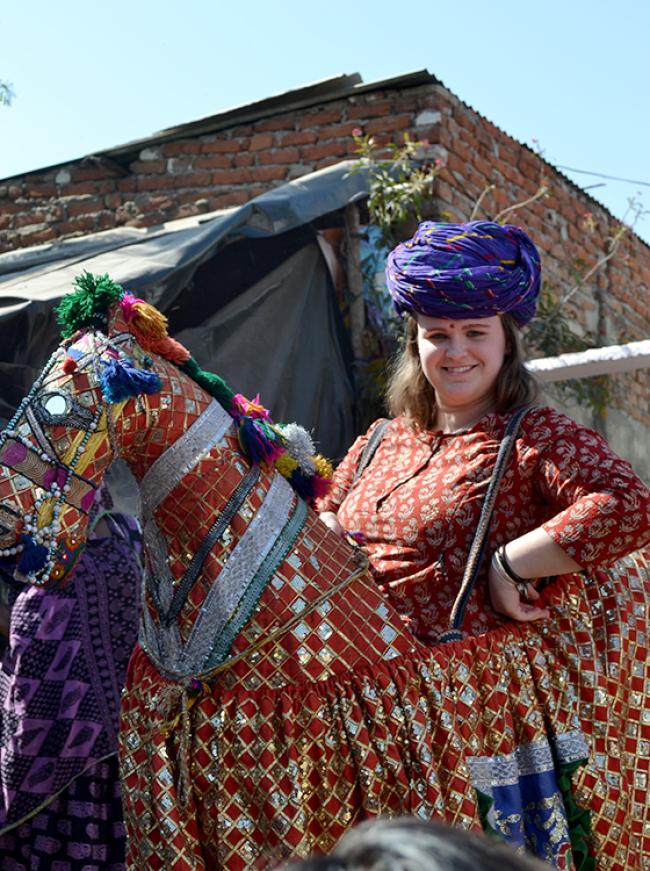 Dancing in costume