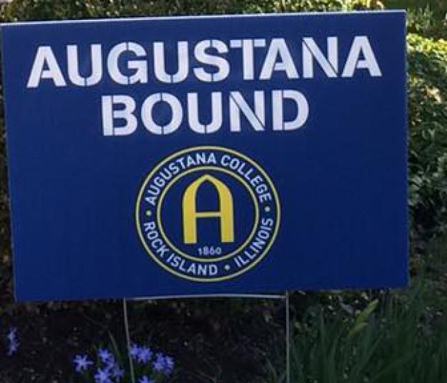 Augustana bound yard sign