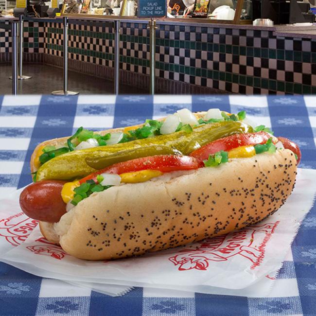 Chicago-style hotdog