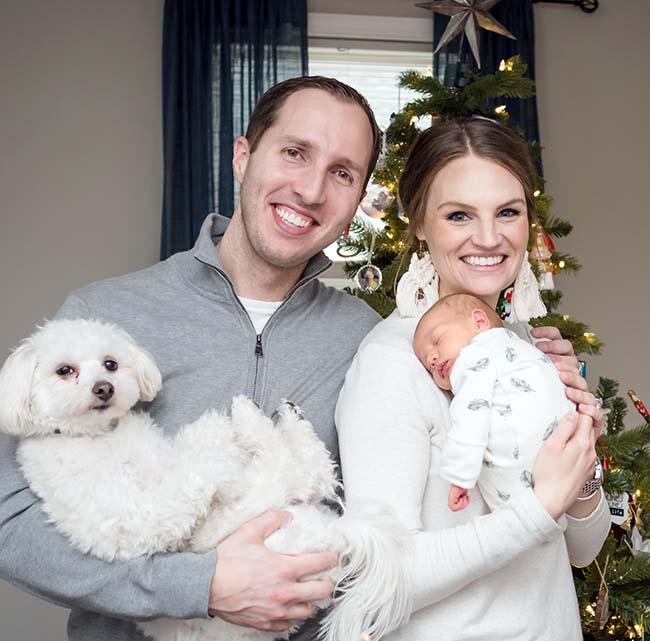 Nick and Kristin Danekas with daughter, Adalyn (Addie) Lee.