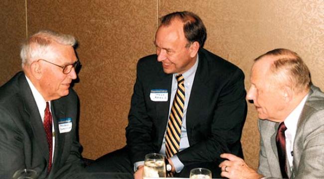 Steve Bahls with Reuben Swanson and Duane Swanson