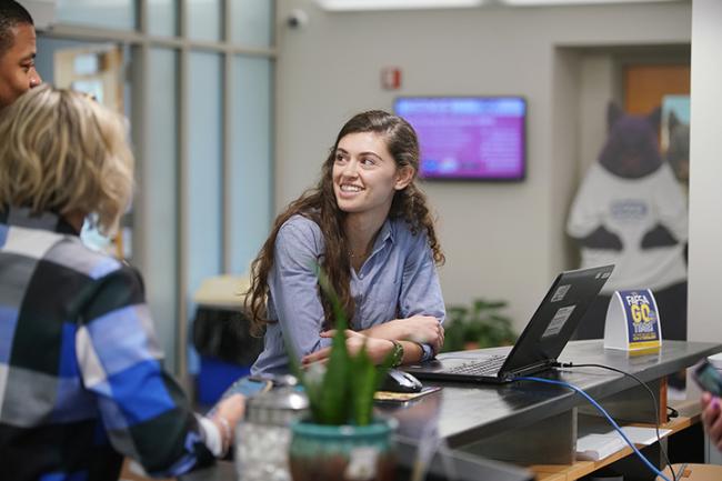 Celina Rippel visits a CORE office