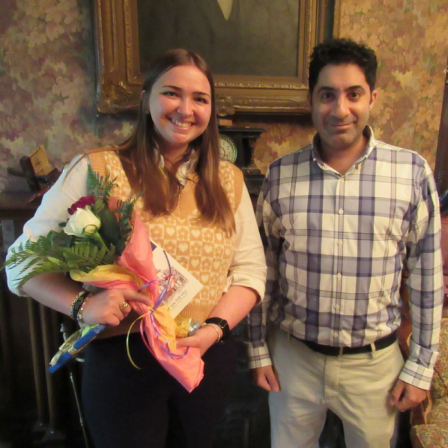 Abigail and Dr. Andani at the Senior Celebration