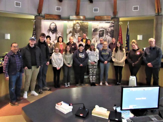 Dr. Lee and Montana J-Term Students with Confederated Salish-Kootenai Tribal Council Members