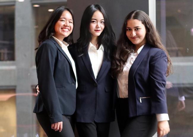 Van Bui '24, Celine Pham '23 and Ghita Belaid '23