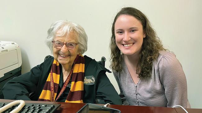 Sister Jean and Madison Williams