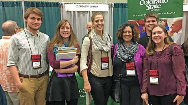 Spencer Mason ’20, Kate Pisarczyk ’17, Christine Nyquist ’14, Professor Sangeetha Rayapati, Sean Harty ’16 and Victoria Kleeman ’18